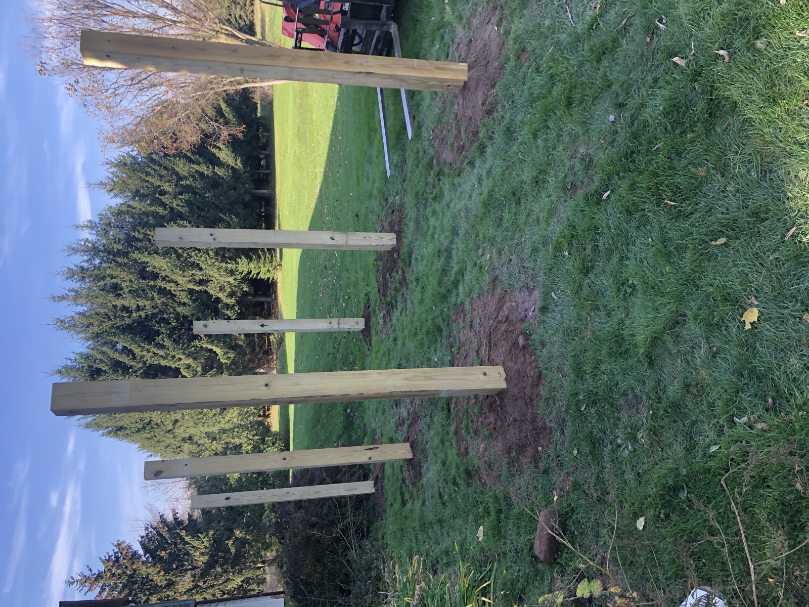 Pergola support posts set